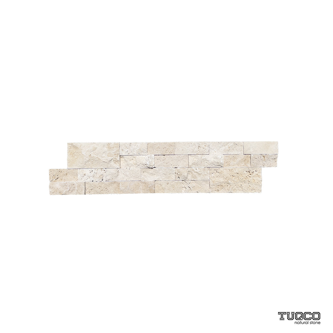 Split Face Light Travertine Ledger Panel