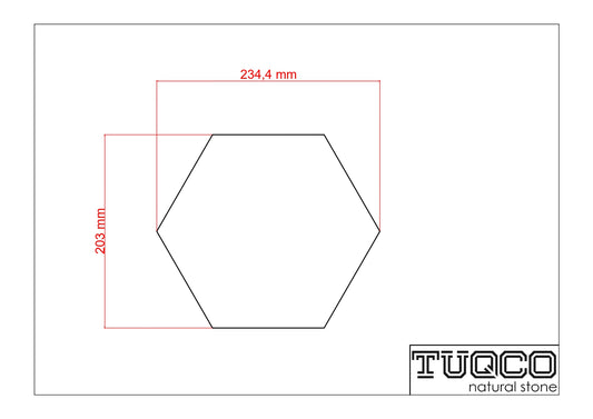 Hexagon Toros Black Honed Marble Mosaic Tiles