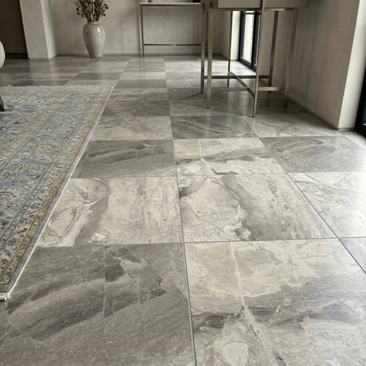 Atlantic Grey Honed Marble Wall & Floor Tiles
