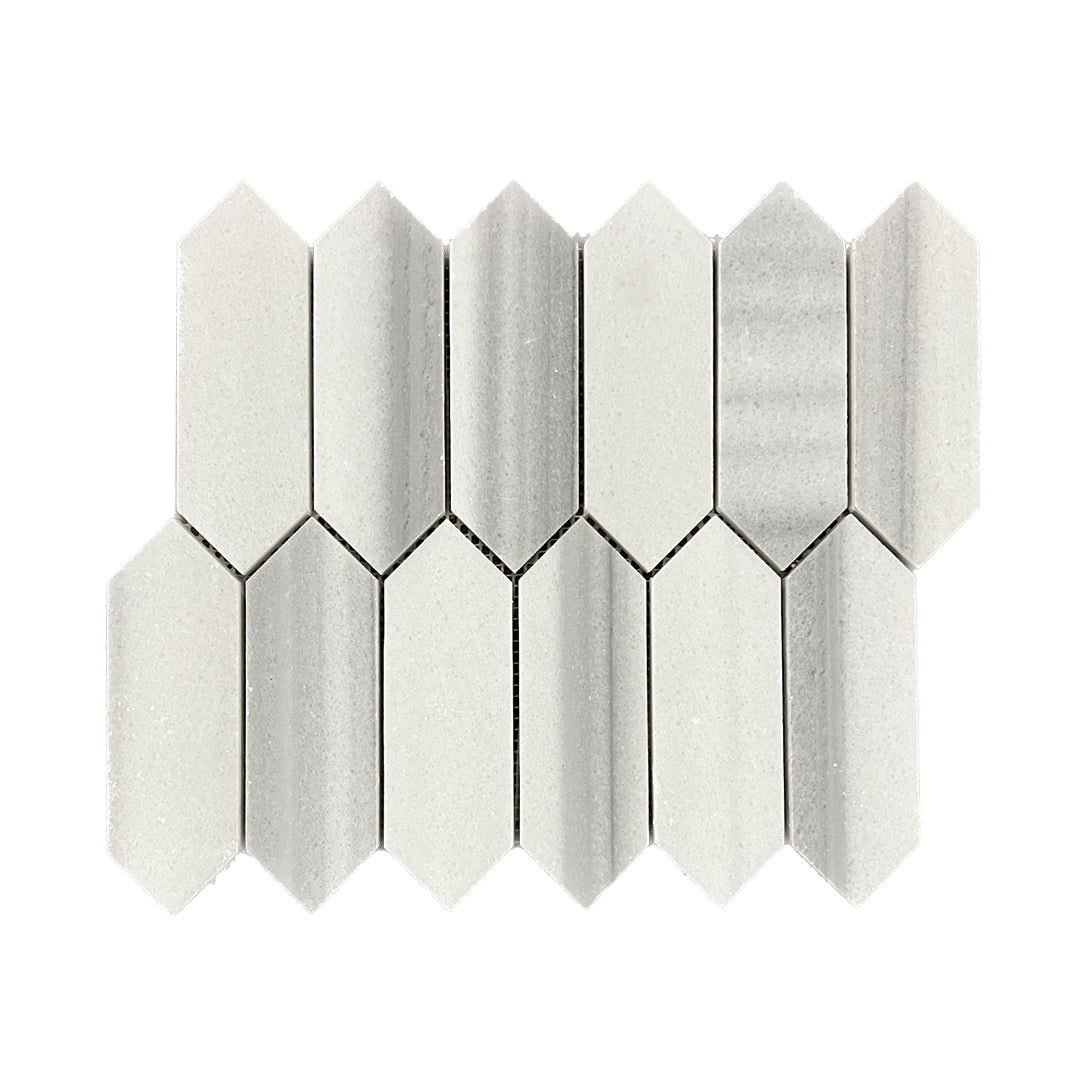 Equator Honed Marble Picket Mosaic Tiles UK