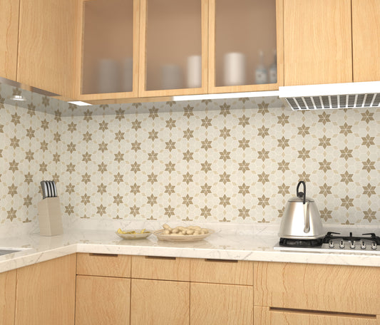 Starline Mix Travertine Honed Travertine Mosaic Tiles