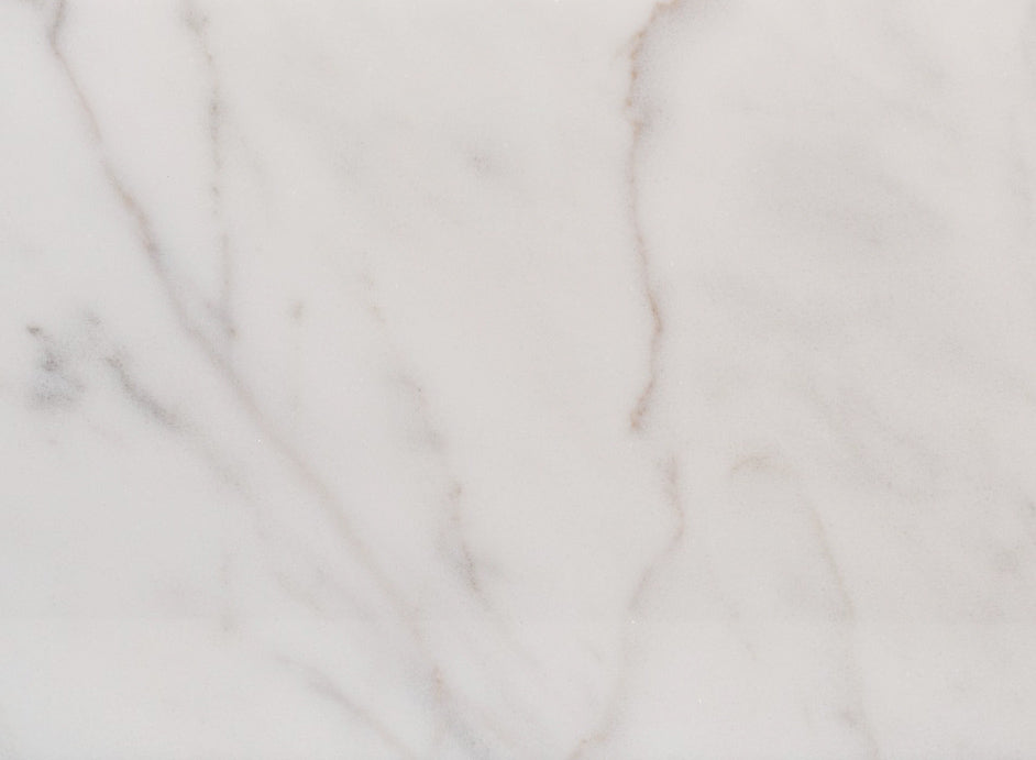 Close-up of Calacatta Amber Honed Marble Wall & Floor Tiles