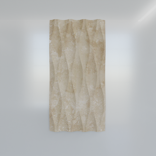 Travertine Wave Natural Stone Tile (305 mm x 610 mm)
