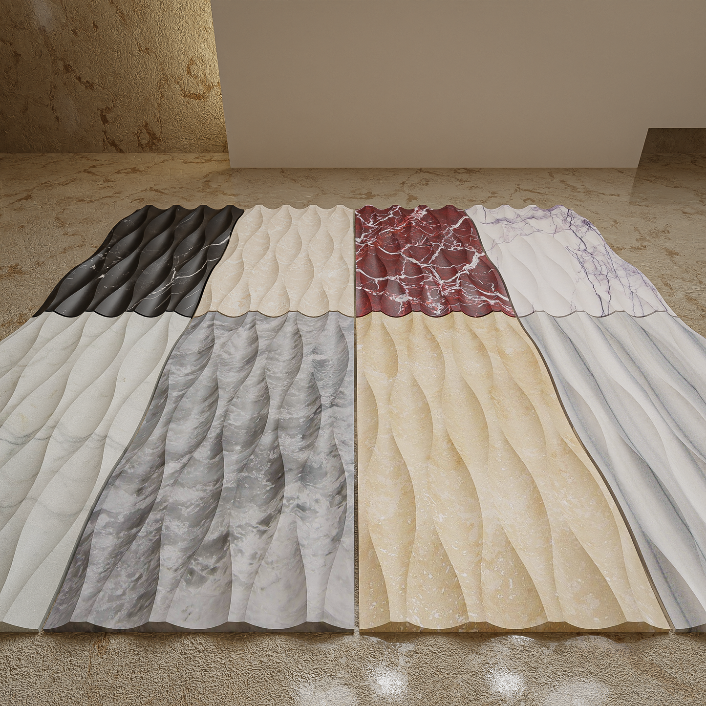 Equator Wave Marble Tile (305 mm x 610 mm)