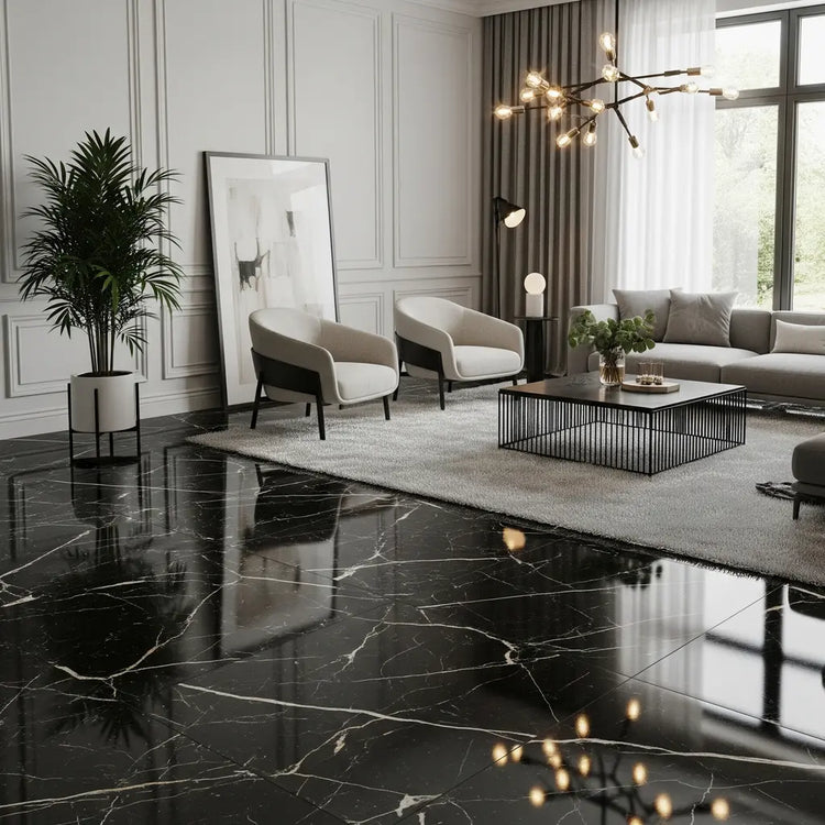 Black Tiles For Floor