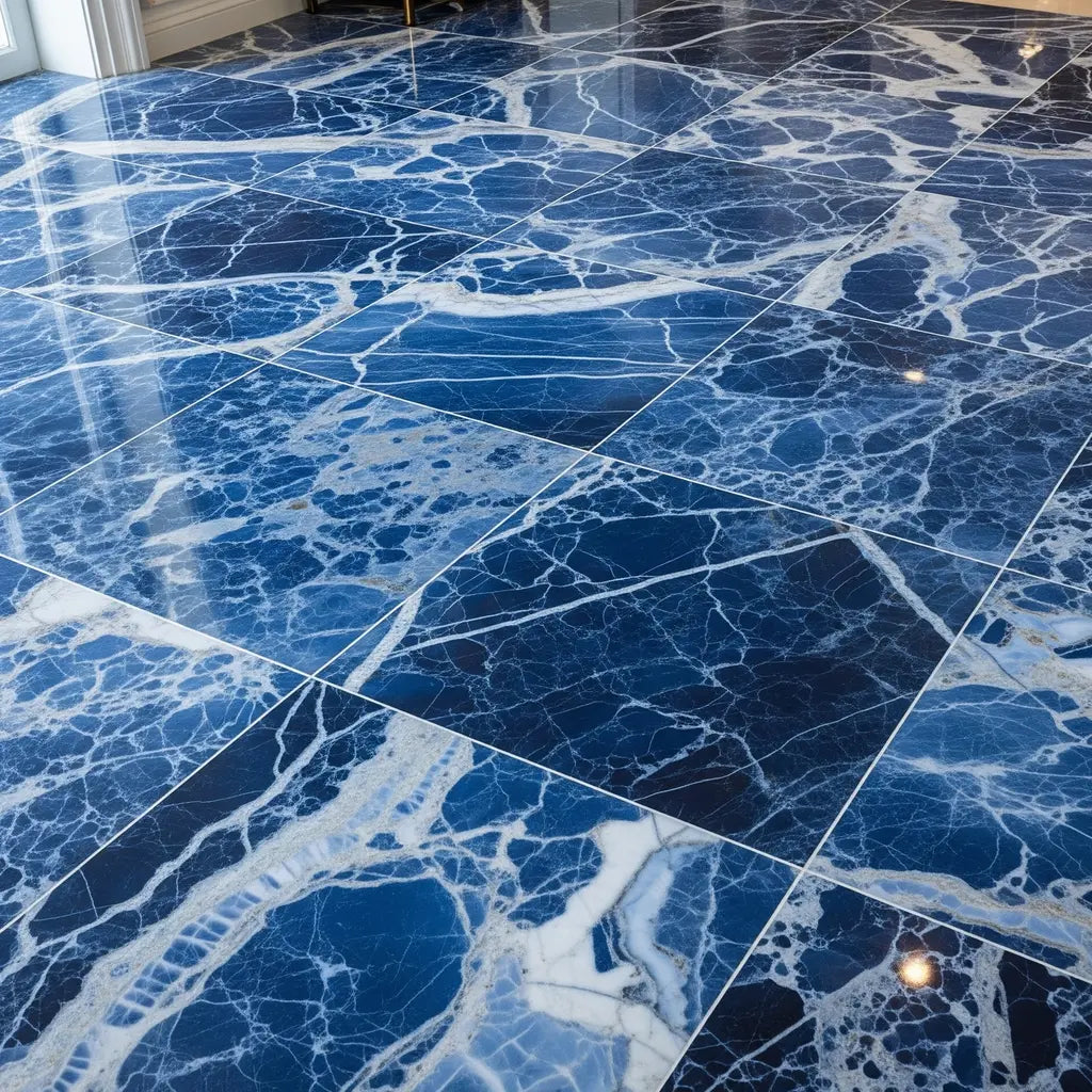 Blue Color Types Tile Blue Tiles For Floor - Calming Blue Floor Tiles | Decoribbo