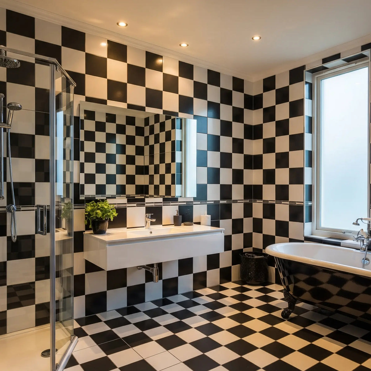 Chequerboard Bathroom Tiles