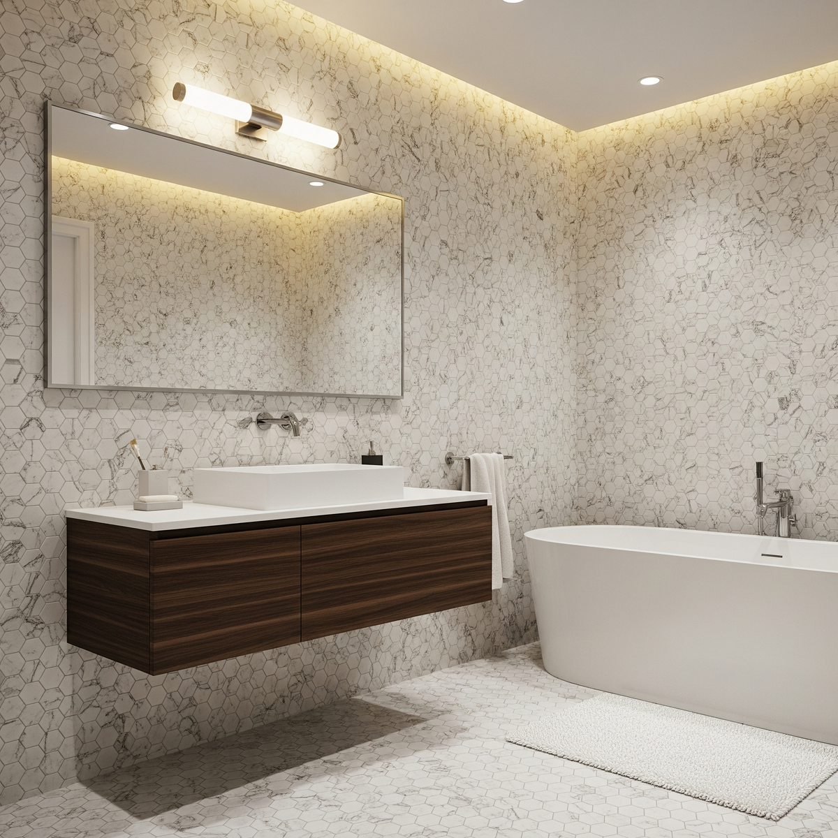 Hexagon Bathroom Tiles
