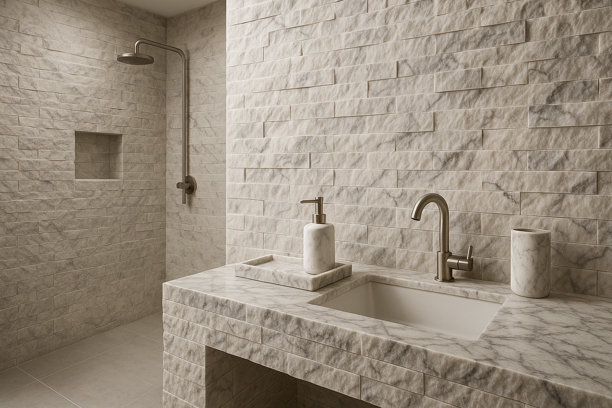 Split Face Bathroom Tiles