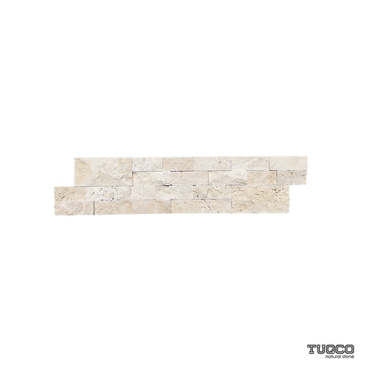 Split Face Light Travertine Ledger Panel