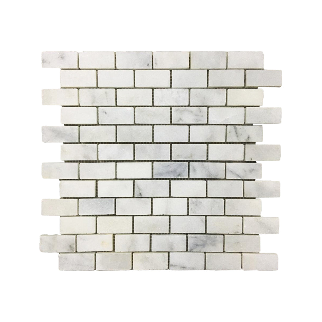 2,3x4,8 Brick Carrara Polished Marble Mosaic Tiles