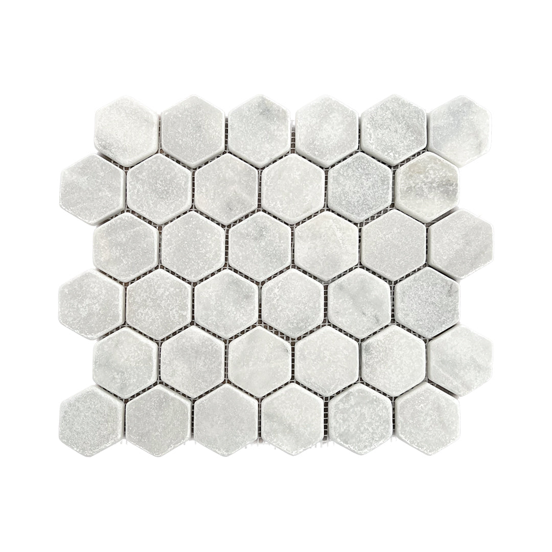 2 Inch Hexagon Carrara Tumbled