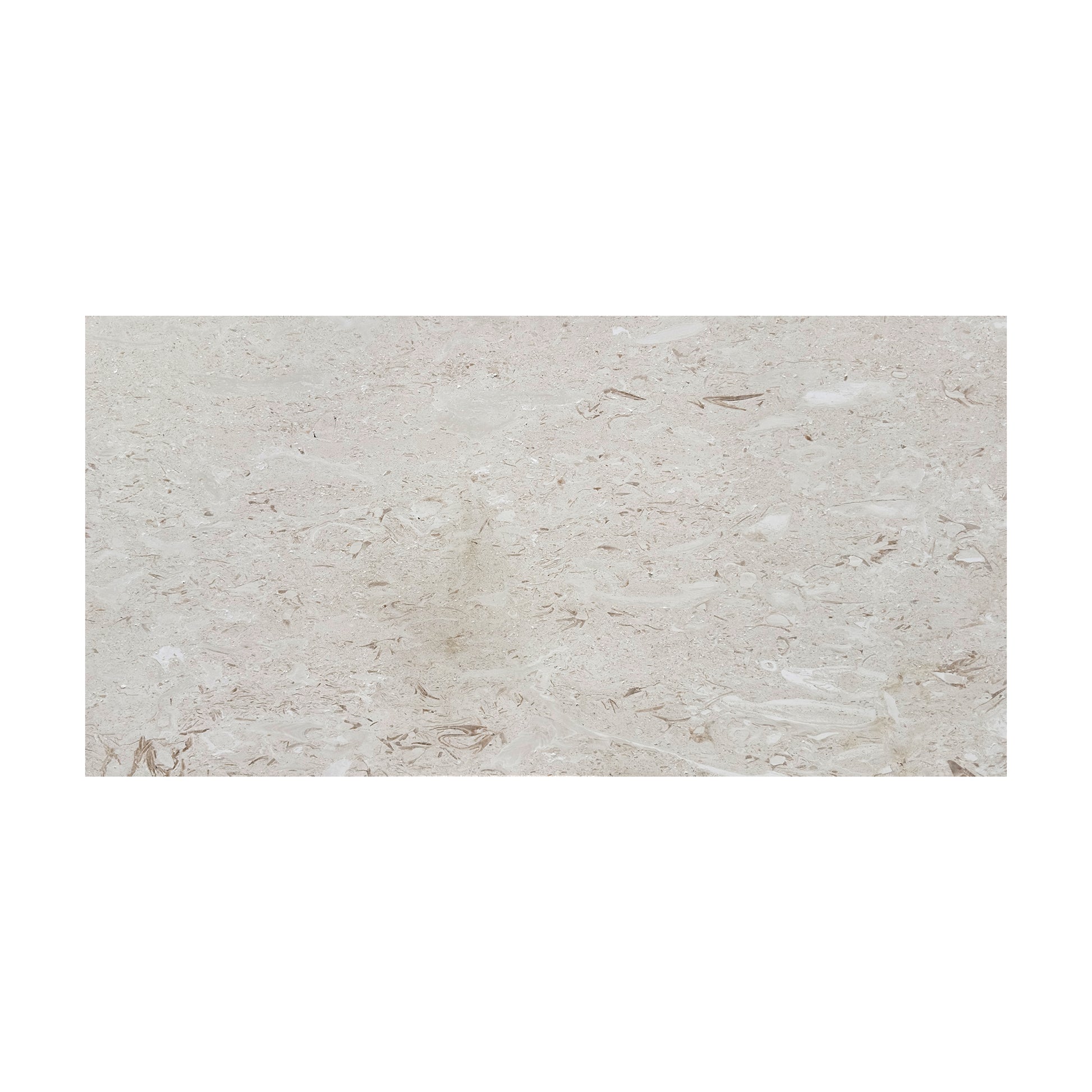 Close-up of Shellstone Brushed Limestone Wall & Floor Tiles