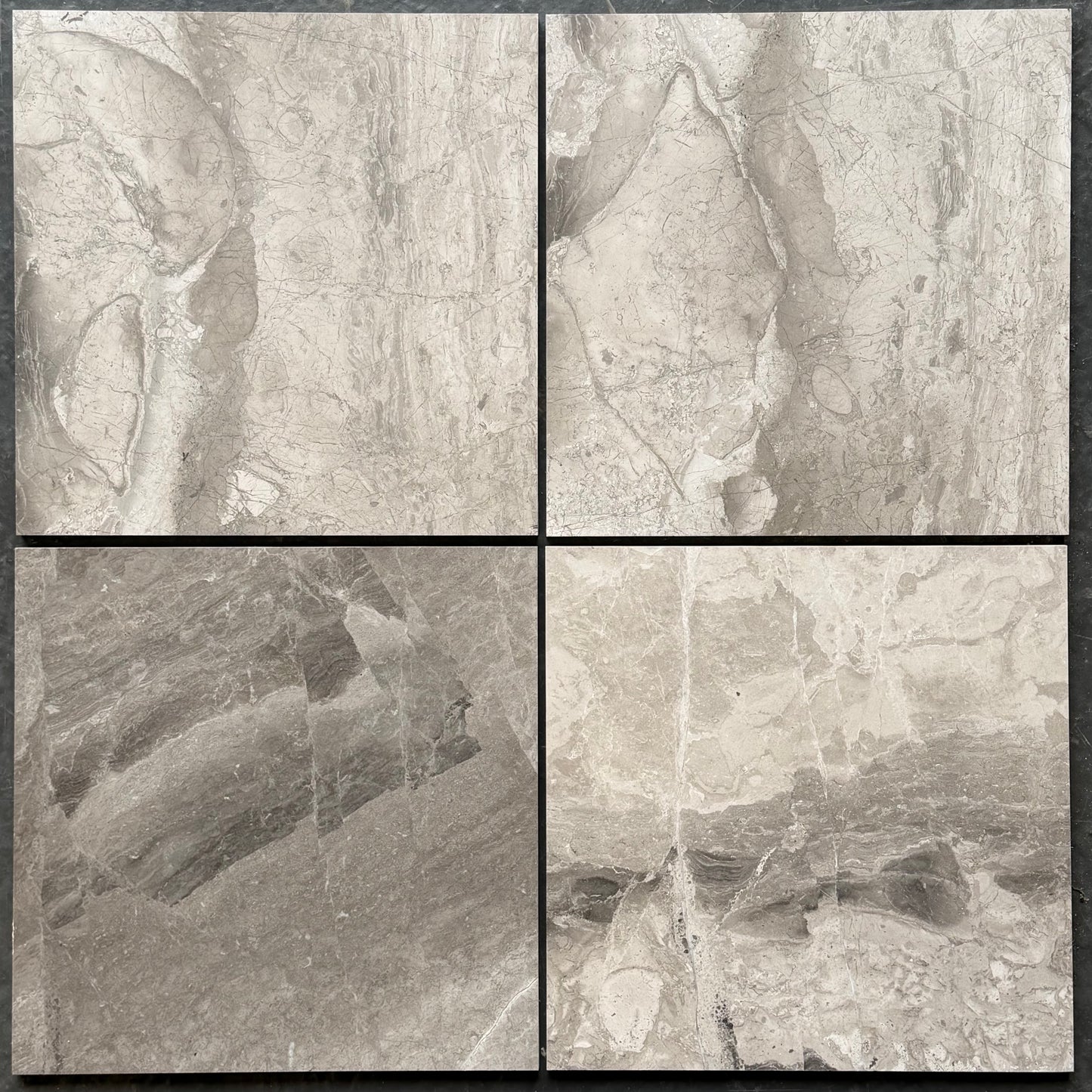 Atlantic Grey Honed Marble Wall & Floor Tiles