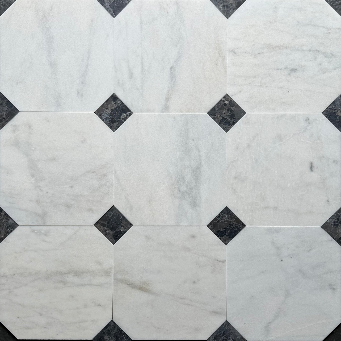 Carrara White Honed Marble Octagon Wall & Floor Tiles