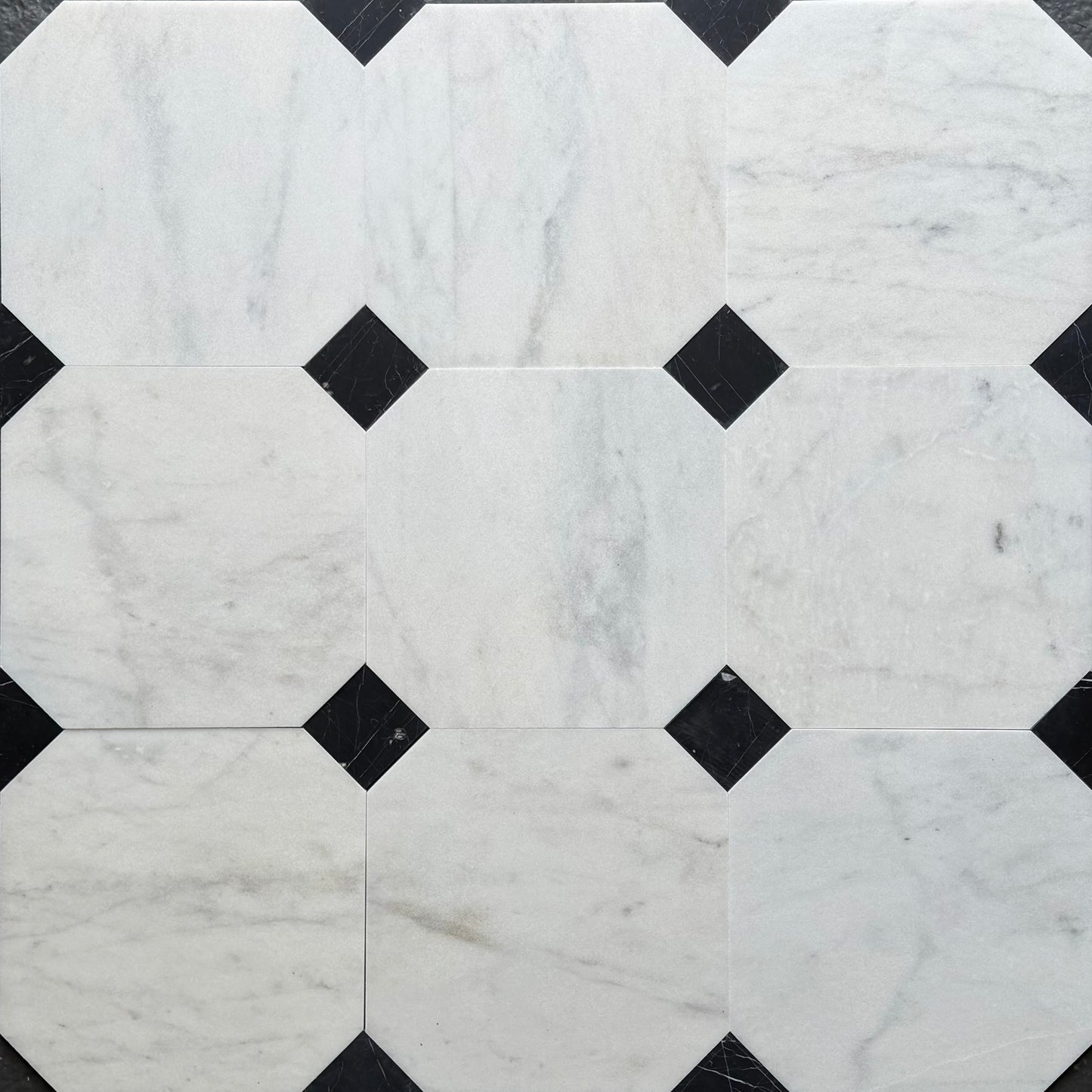 Carrara White Honed Marble Octagon Wall & Floor Tiles