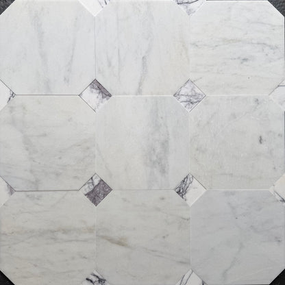 Carrara White Honed Marble Octagon Wall & Floor Tiles