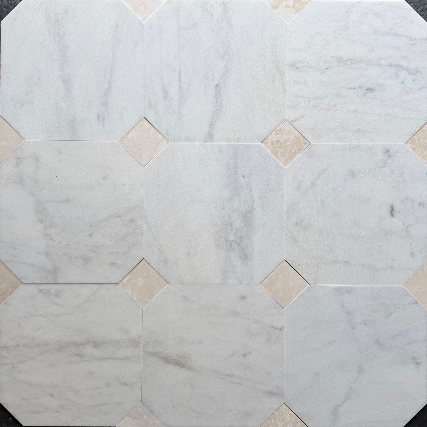 Carrara White Honed Marble Octagon Wall & Floor Tiles