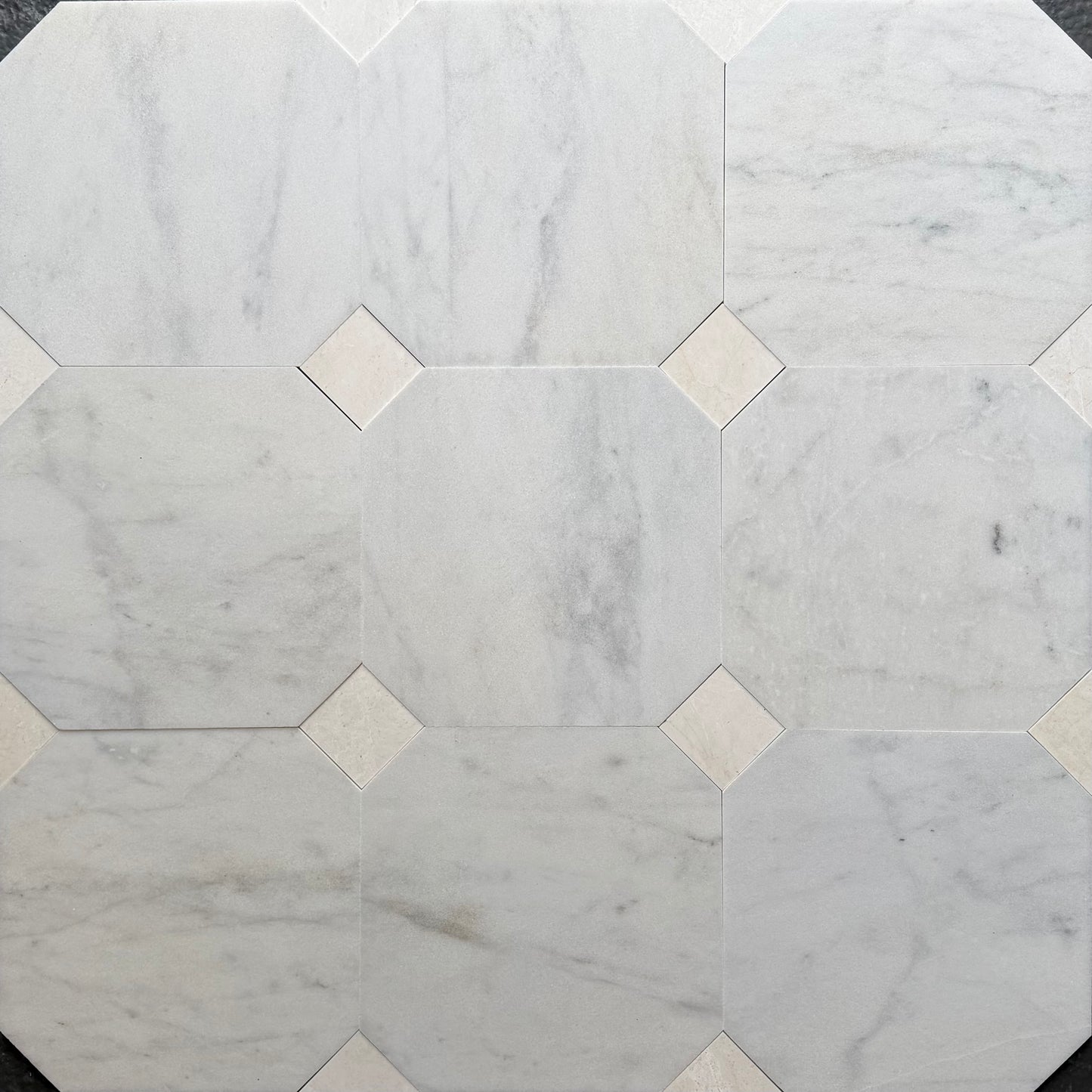 Carrara White Honed Marble Octagon Wall & Floor Tiles