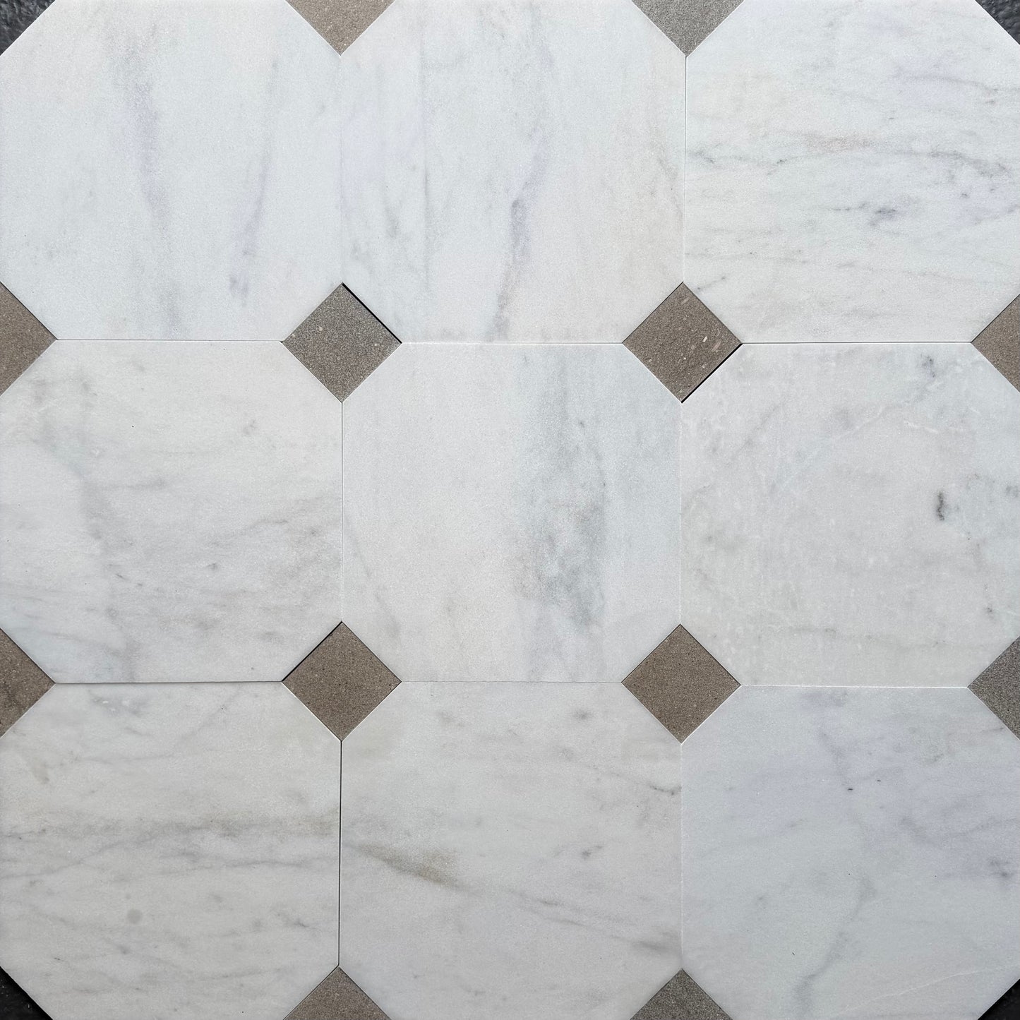 Carrara White Honed Marble Octagon Wall & Floor Tiles