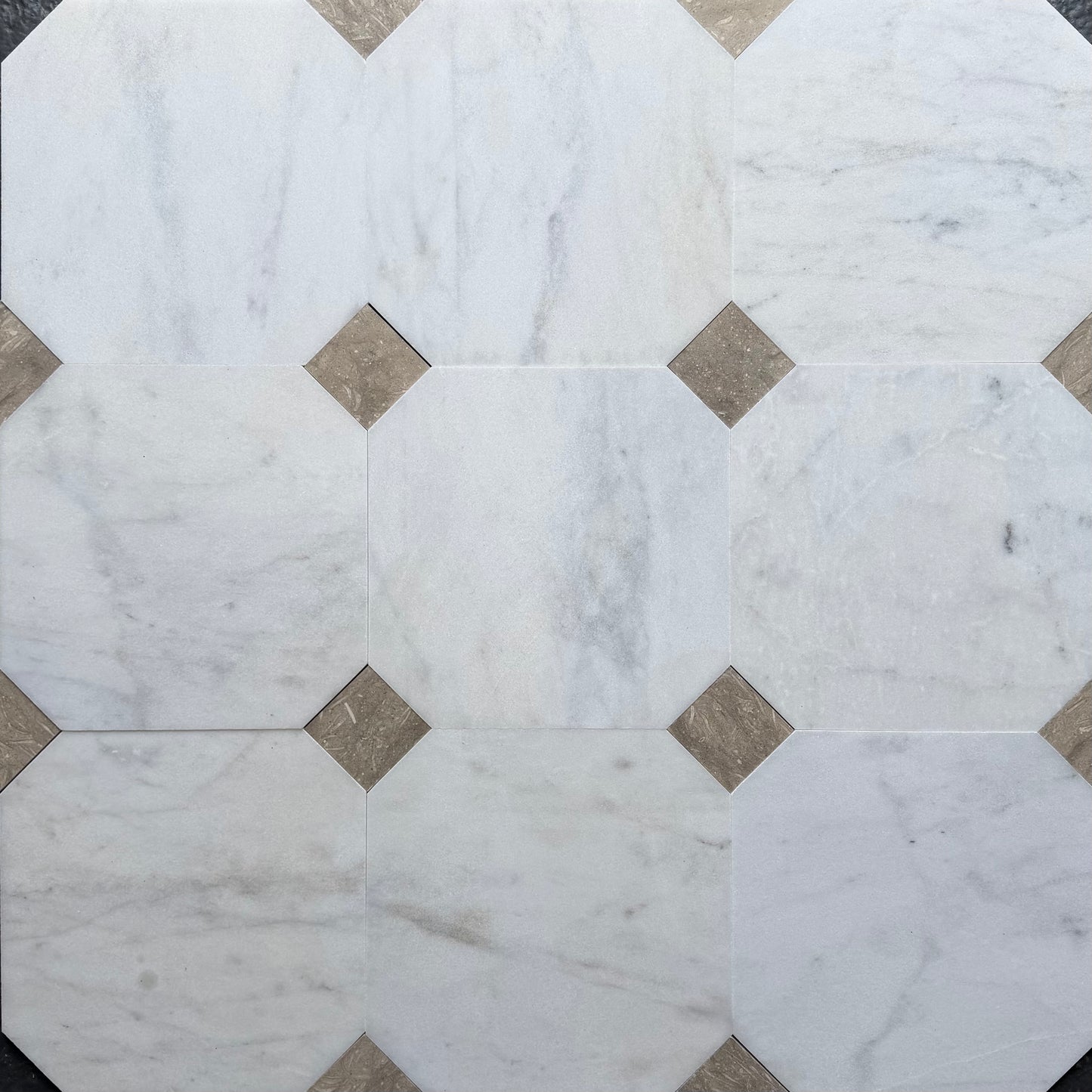 Carrara White Honed Marble Octagon Wall & Floor Tiles