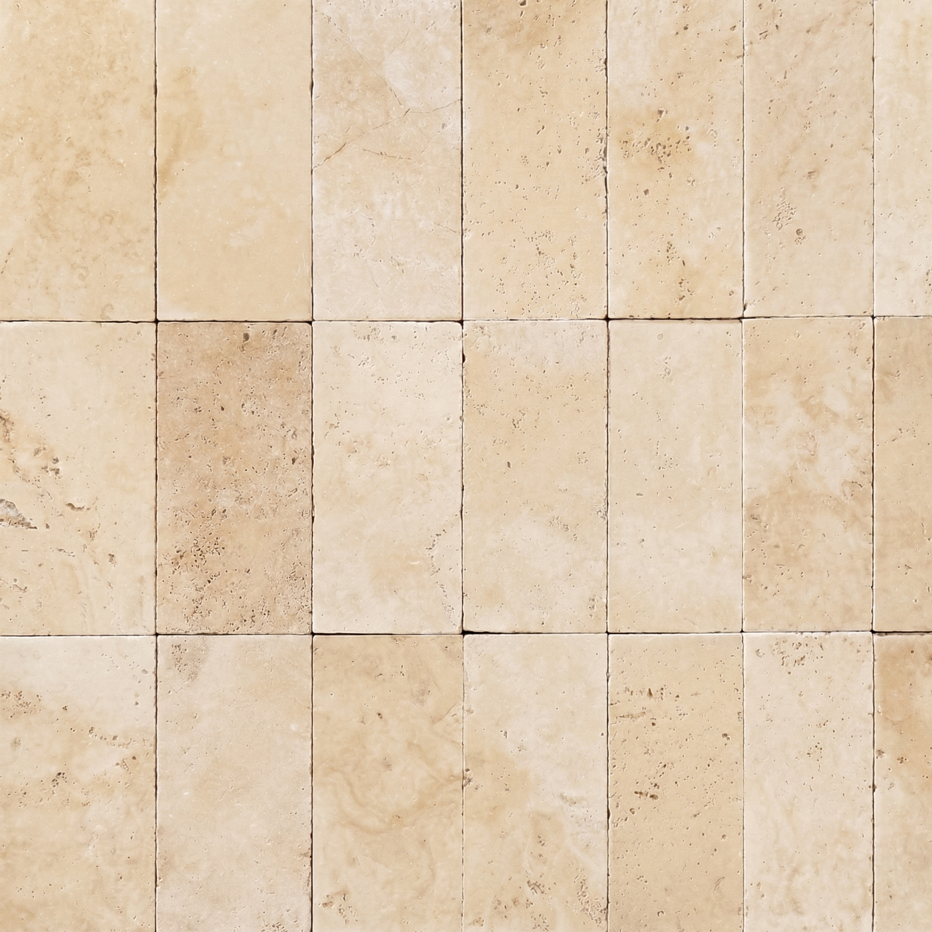 Light Travertine Tumbled Paving Patio Cobble Tiles
