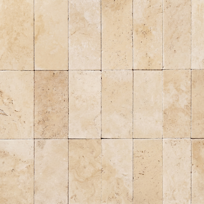 Light Travertine Tumbled Paving Patio Cobble Tiles
