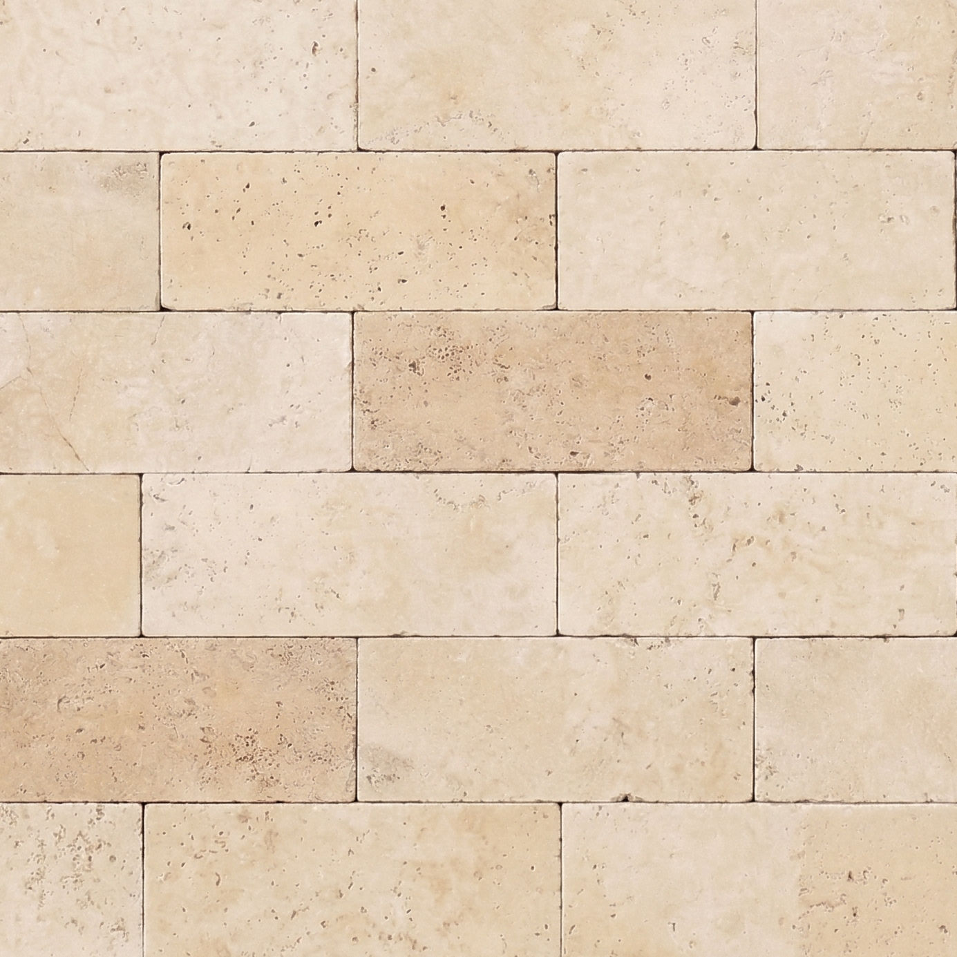Light Travertine Tumbled Paving Patio Cobble Tiles
