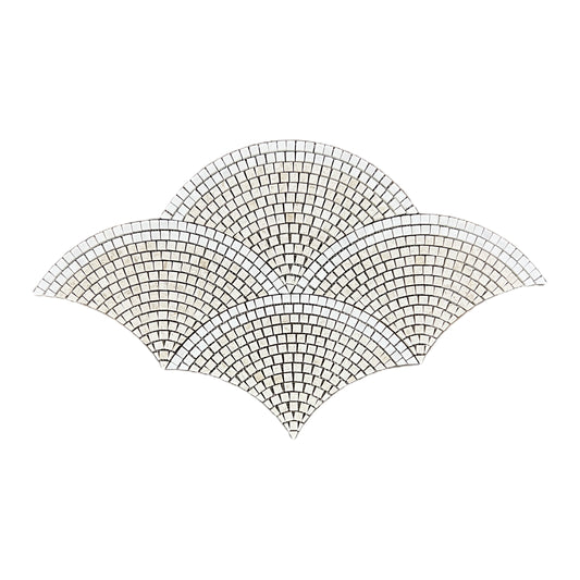 Limestone - Dolomite Fan / Scallop Honed Marble Mosaic Tile UK