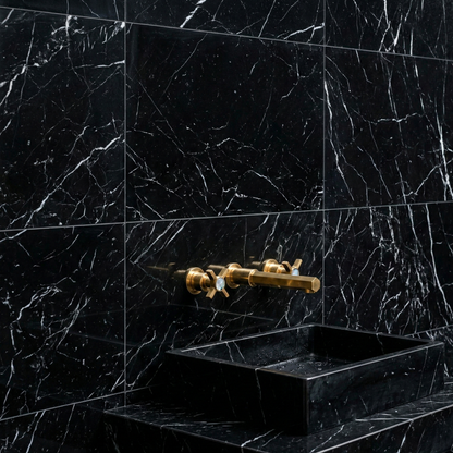 Nero Marquina Select Polished Marble Wall & Floor Tiles UK