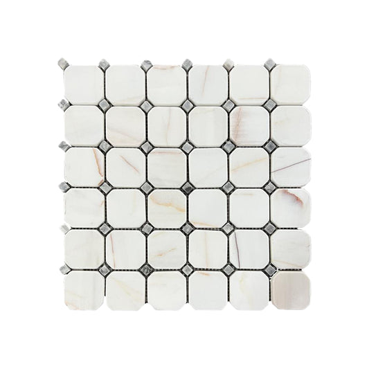 Octagon Dolamite Spider Tumbled Marble Mosaic Tiles