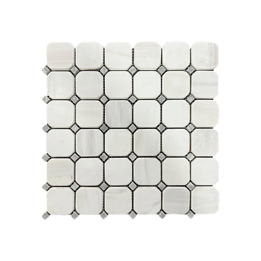 Octagon Dolamite Tumbled Marble Mosaic Tiles