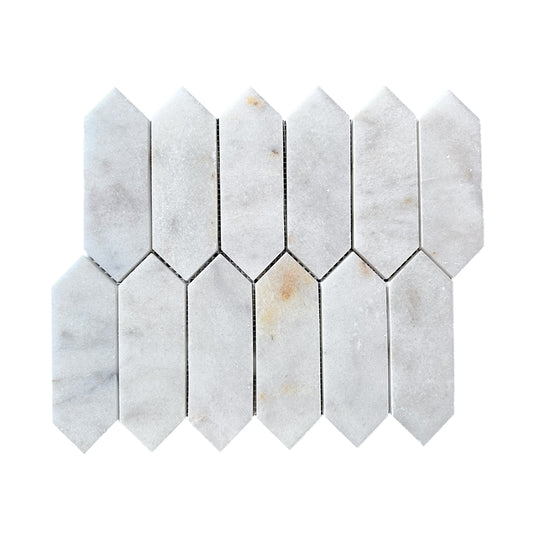 Picket Golden Honed Marble Mosaic Tiles