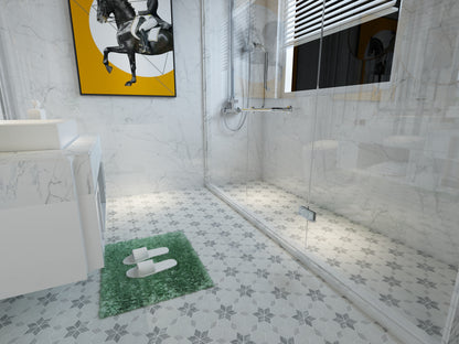 Starline White - Silver Honed Marble Mosaic Tiles