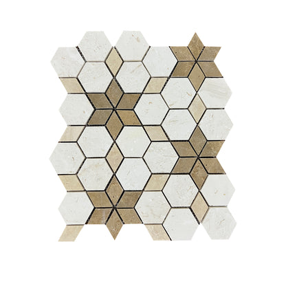 Starline Mix Travertine Honed Travertine Mosaic Tiles