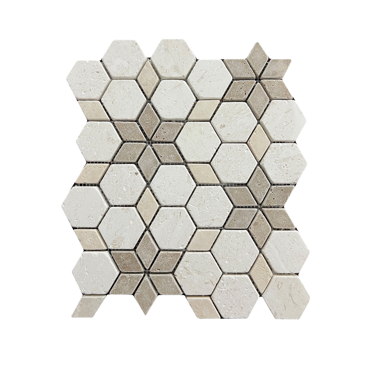Starline Mix Travertine Tumbled Travertine Mosaic Tiles