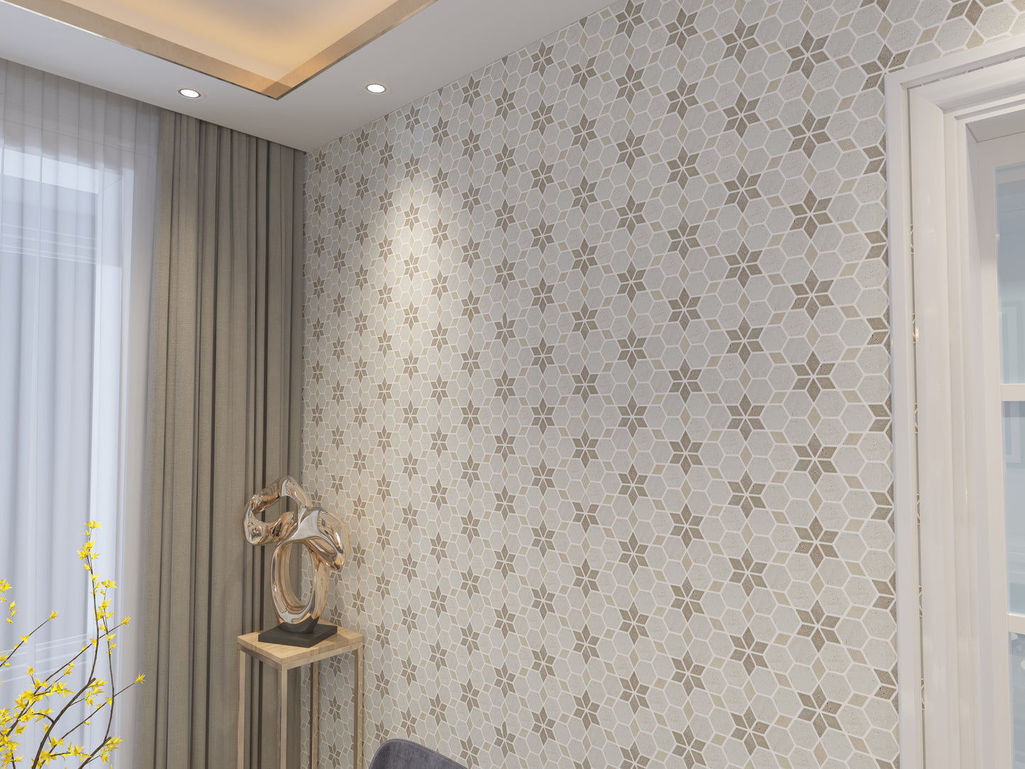 Starline Mix Travertine Tumbled Travertine Mosaic Tiles