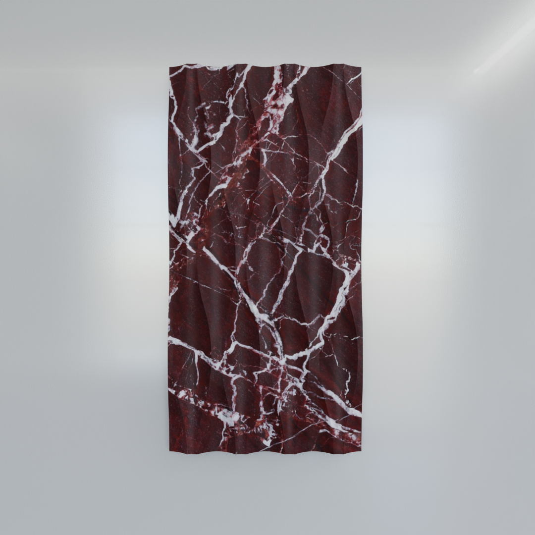 Rosso Levanto Wave Marble Tile (305 mm x 610 mm)