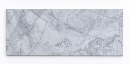 Calacatta Nimbus Cloud Honed Marble tile, front view showing the natural stone markings
