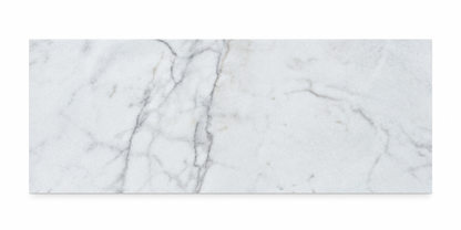 Carrara White Honed White Marble tiles: front view showing the natural stone surface
