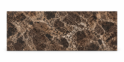 Dark Emperador Premium Brushed Brown Marble tiles: front view showing the natural stone surface