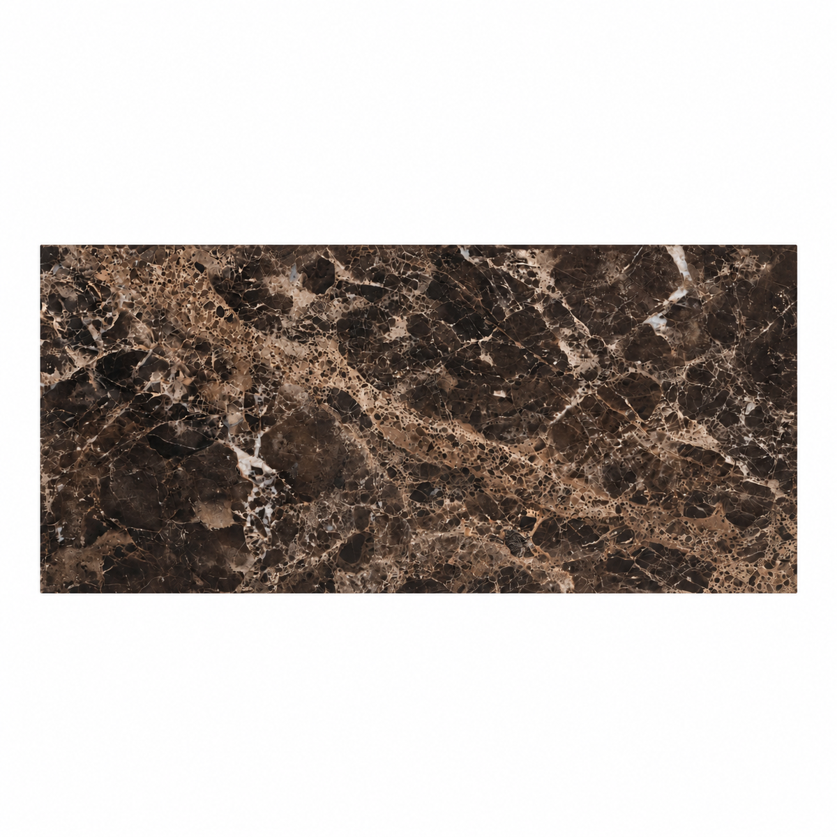 Dark Emperador Premium Honed Brown Marble Wall & Floor Tiles: front view of one loose natural stone tile
