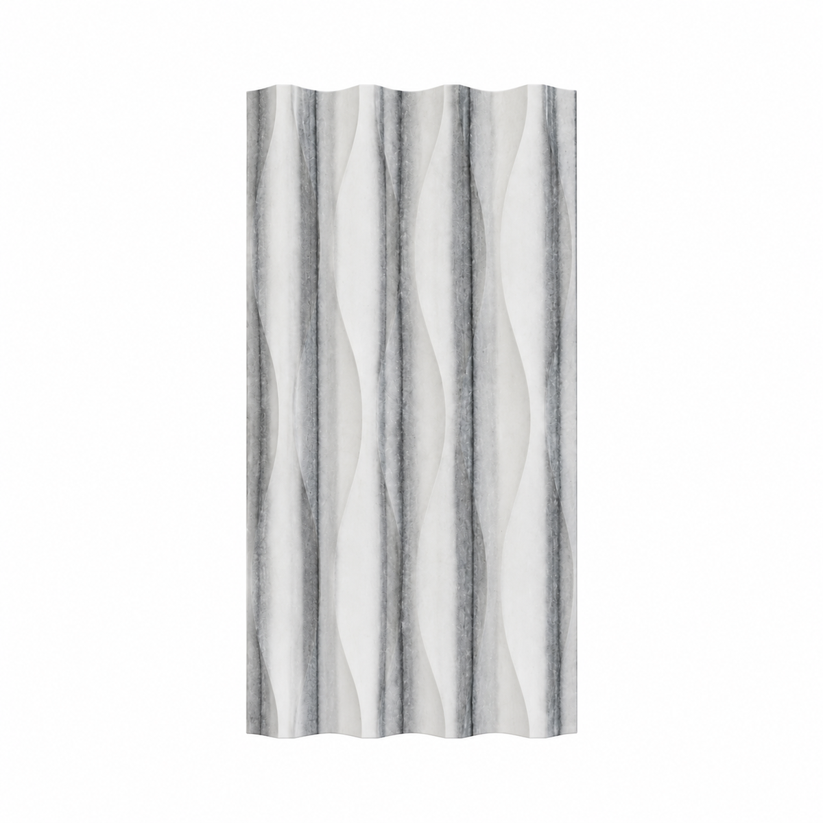 Equator Wave Marble Tile: front view of one loose natural stone tile