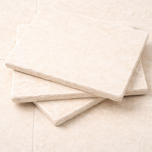 Light Galala Ivory Tumbled Limestone Wall & Floor Tiles