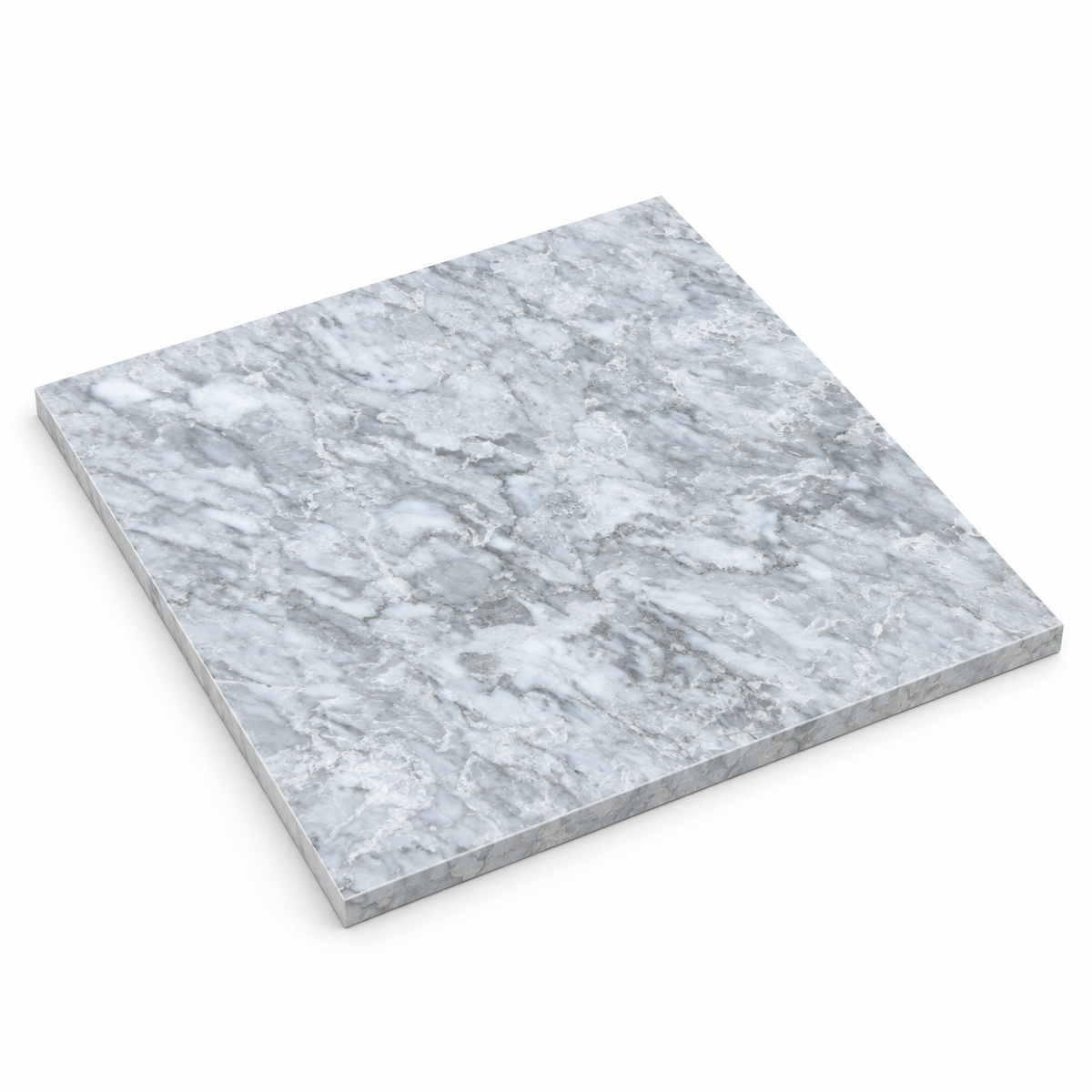 Platinum Grey Honed Marble Wall & Floor Tiles: angled view showing the marble face and raw sawn edges