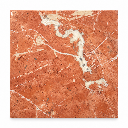 Rojo Alicante Polished Red Marble Wall & Floor Tiles: front view showing the natural marble face
