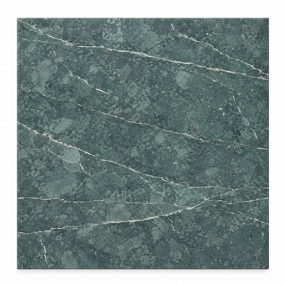 Teos Green Honed Marble Wall & Floor Tiles: front view showing the natural stone face
