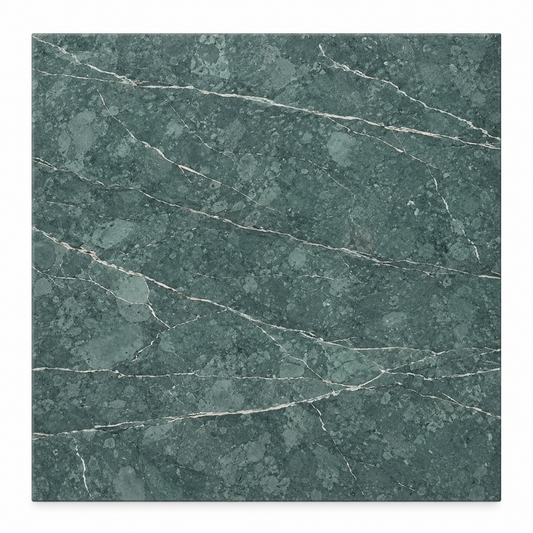 Teos Green Honed Marble Wall & Floor Tiles: front view showing the natural stone face