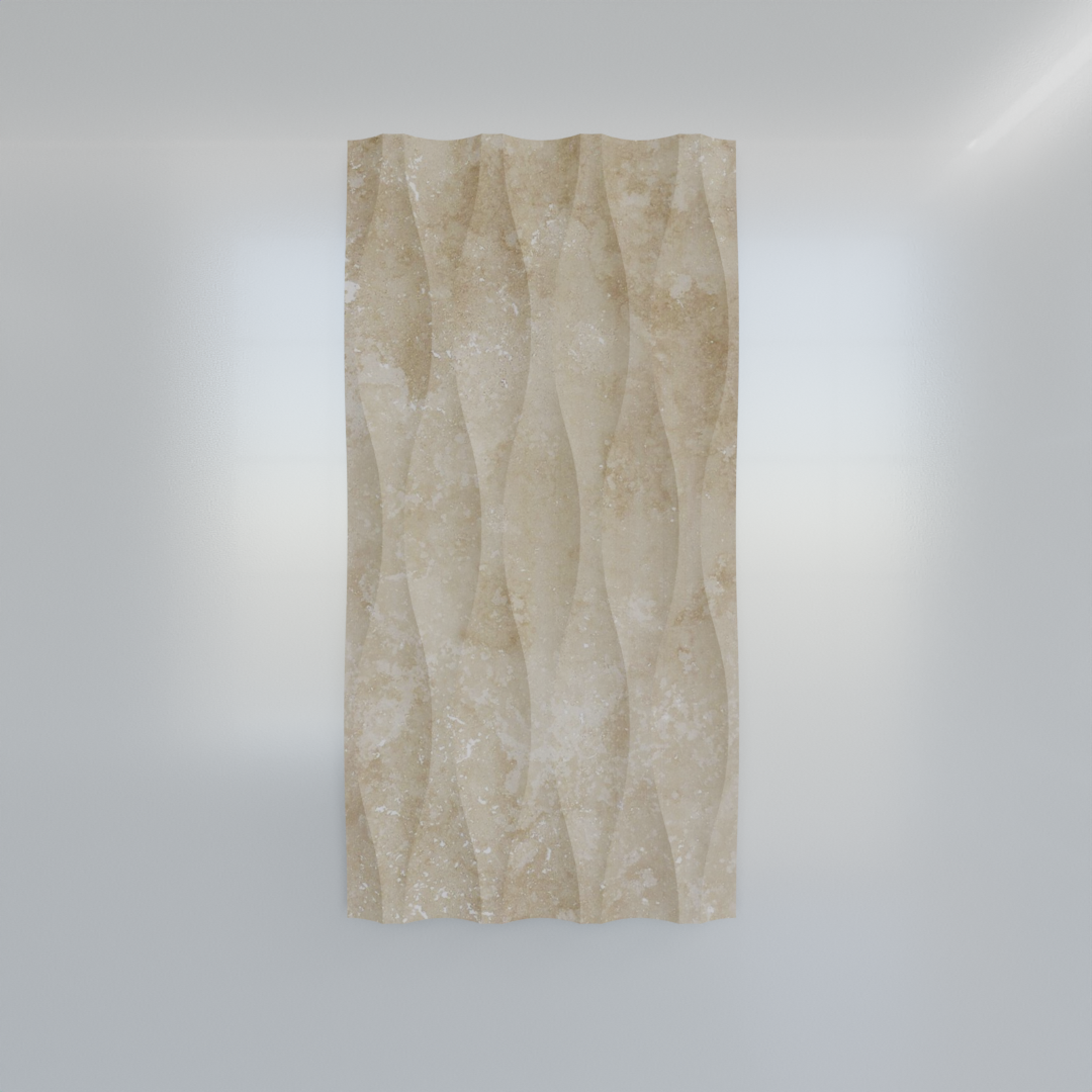Travertine Wave Natural Stone Tile (305 mm x 610 mm)