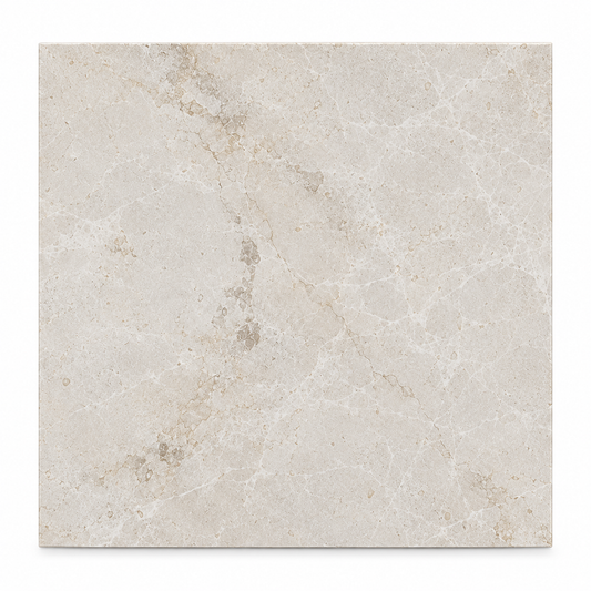 White Emperador Honed Marble Wall & Floor Tiles: front view showing the natural stone face